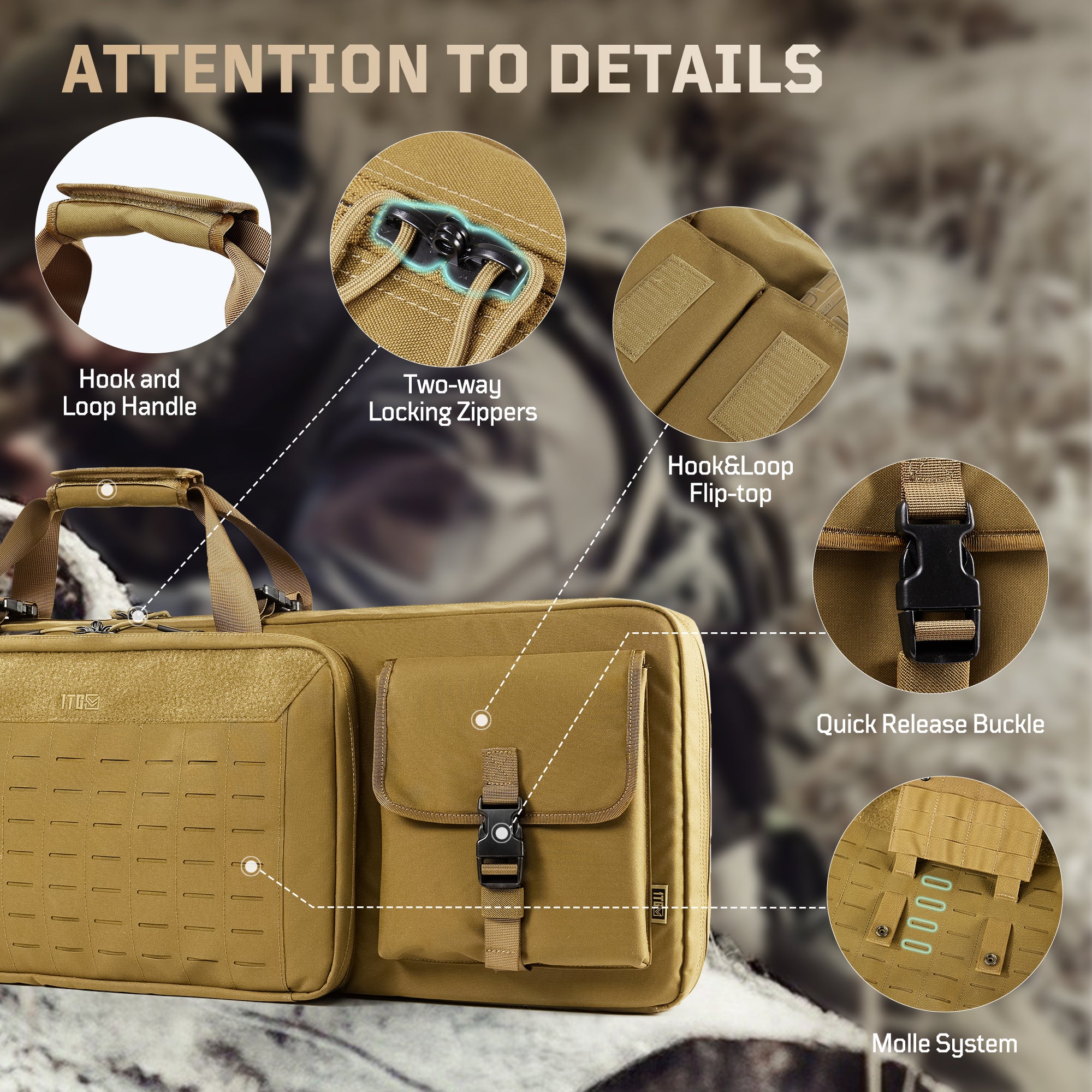 1TG Tactical Soft Rifle Case Gun Bag Backpack Rifle Bag